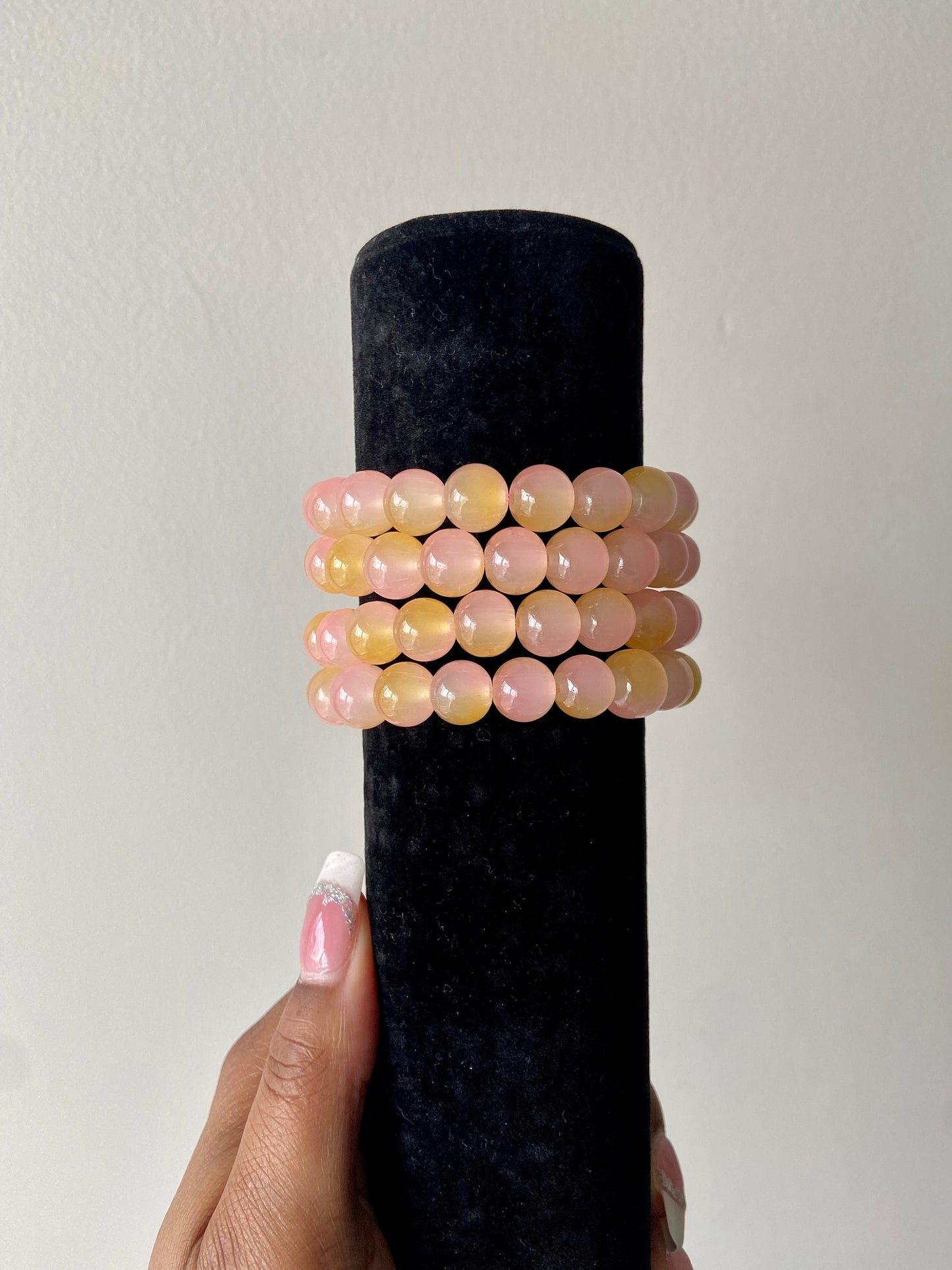 Pink Lemonade Beaded Bracelets