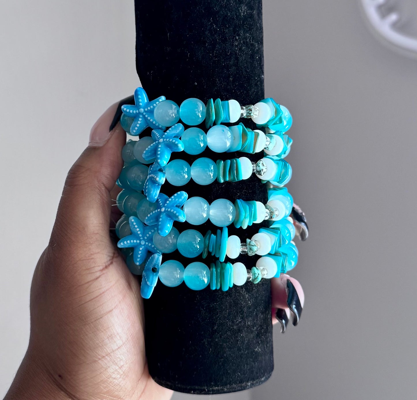 Azure Tides Beaded Bracelet