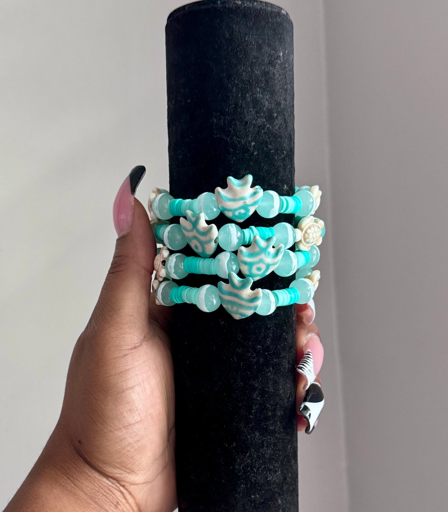 Turquoise Tides Beaded Bracelet