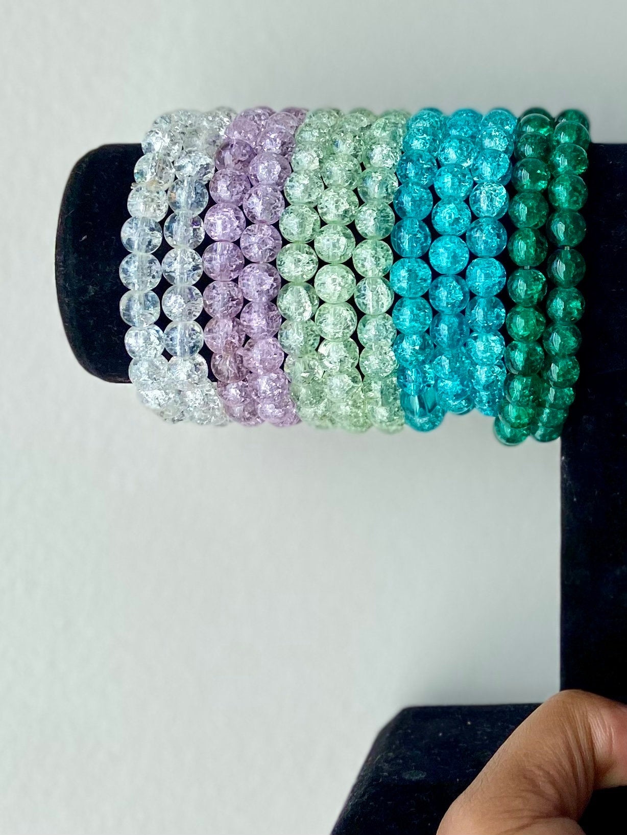 Crackle Beaded Bracelets