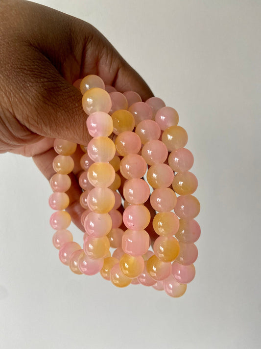 Pink Lemonade Beaded Bracelets
