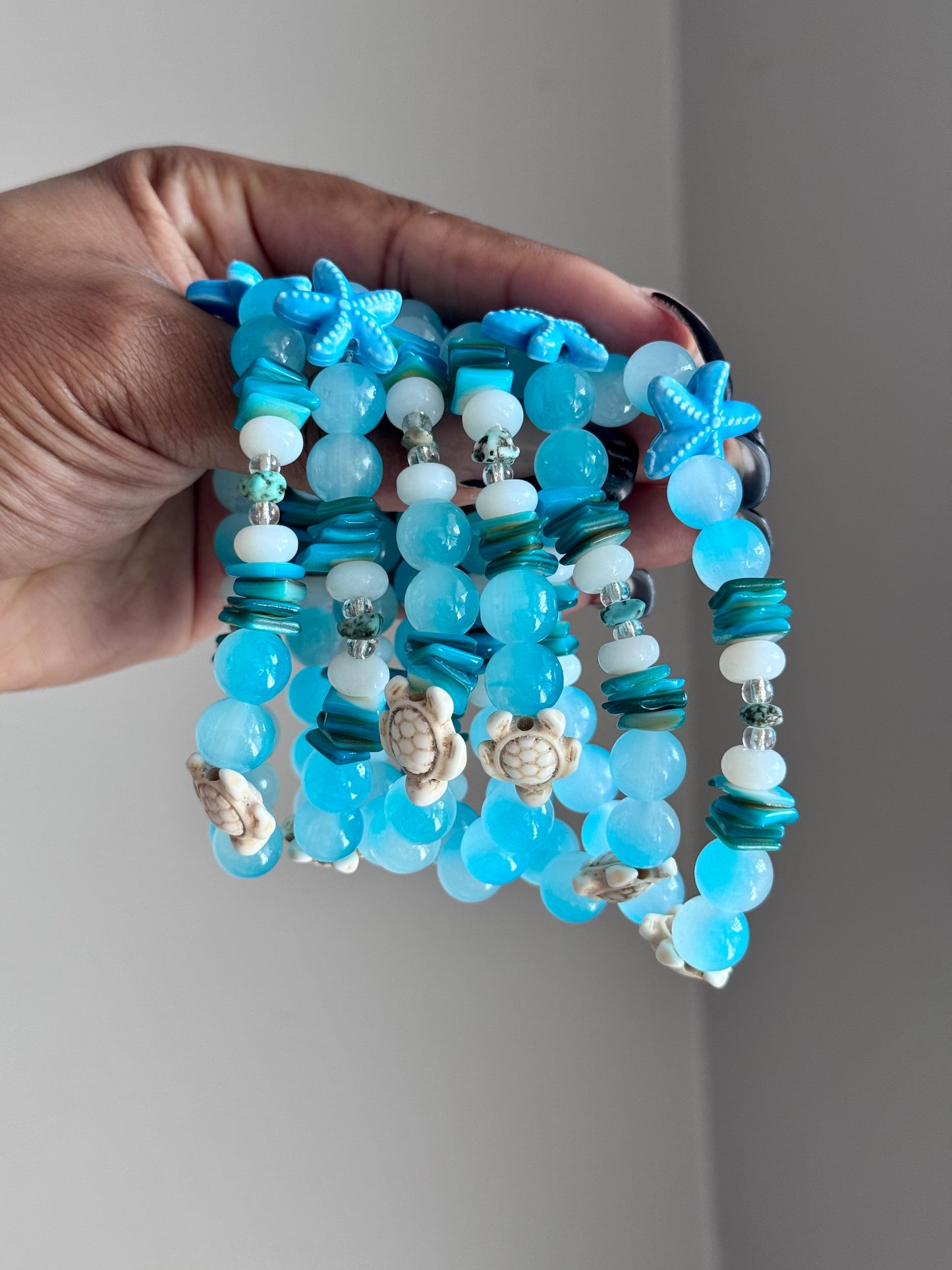 Azure Tides Beaded Bracelet