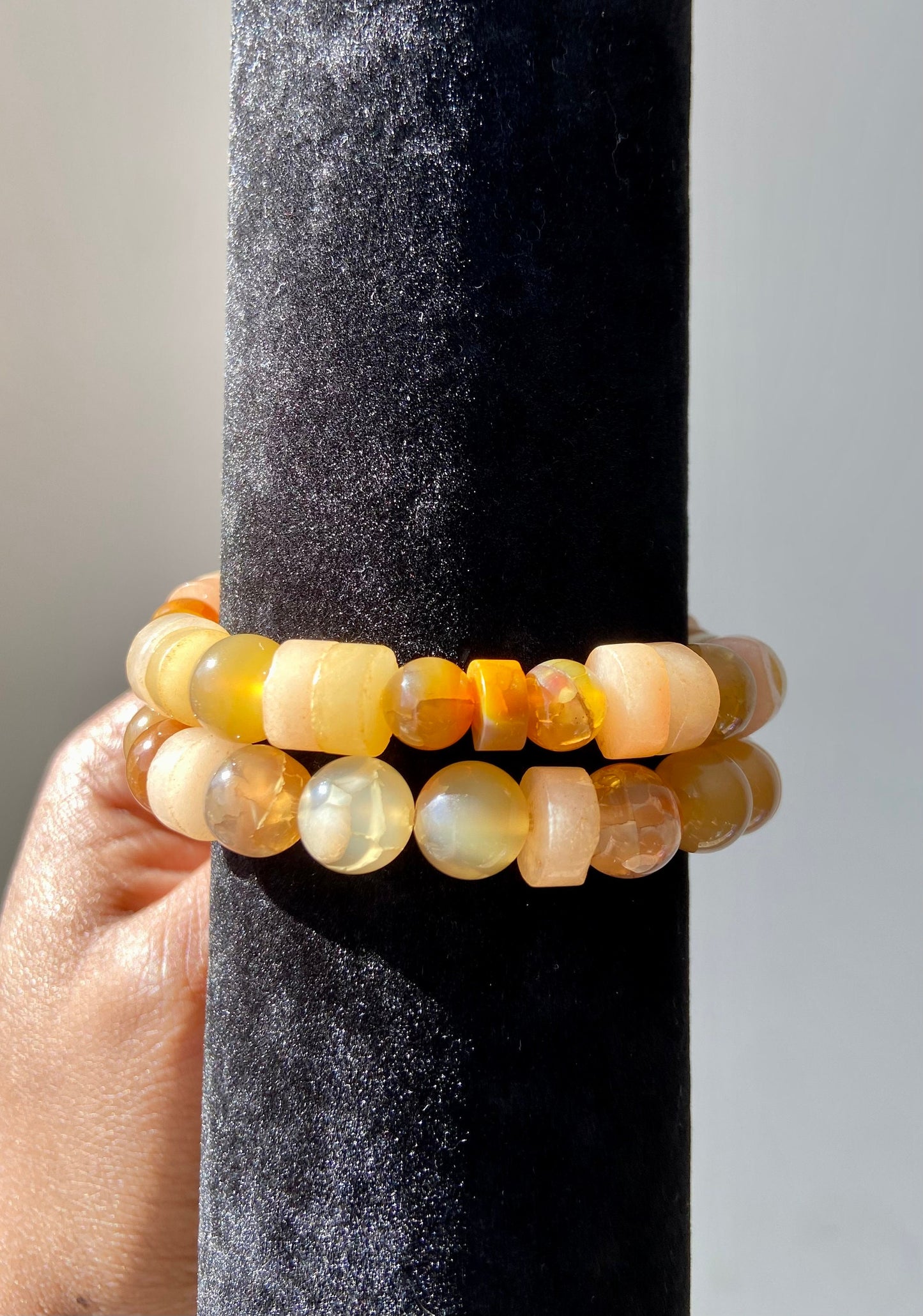 Brown Stone Beaded Bracelets