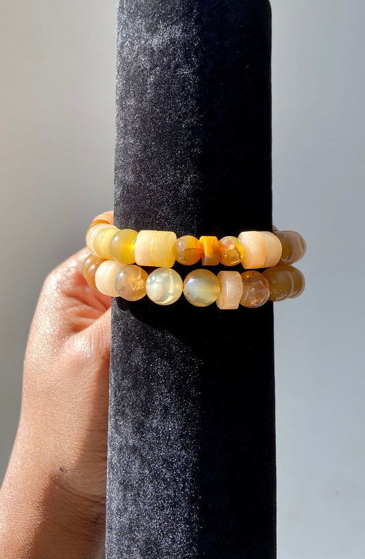 Brown Stone Beaded Bracelets