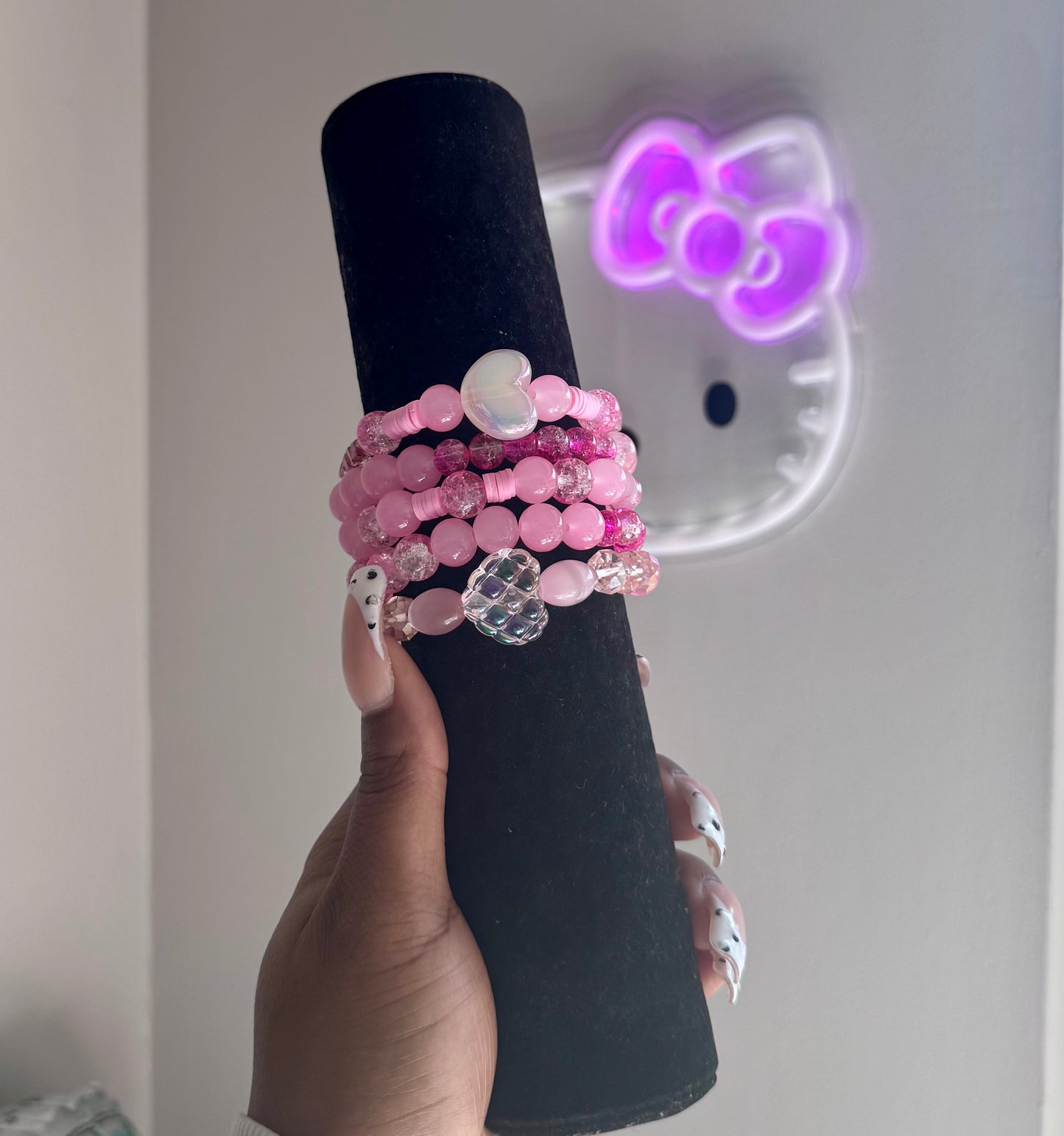 Pretty In Pink Beaded Stack