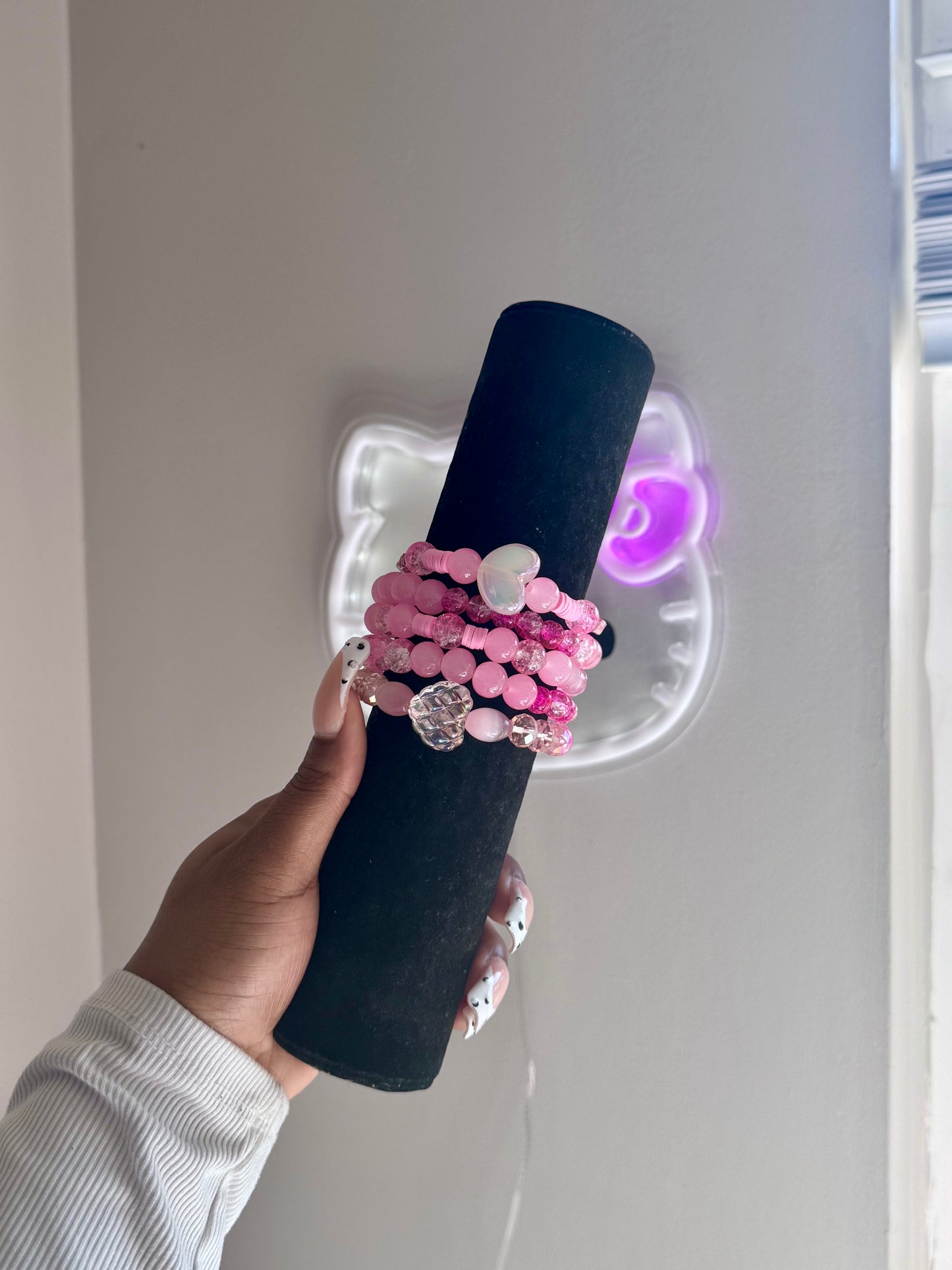 Pretty In Pink Beaded Stack