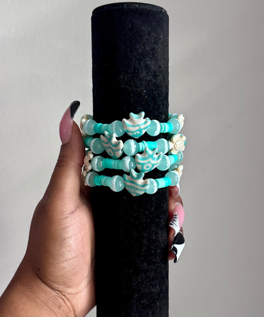 Turquoise Tides Beaded Bracelet