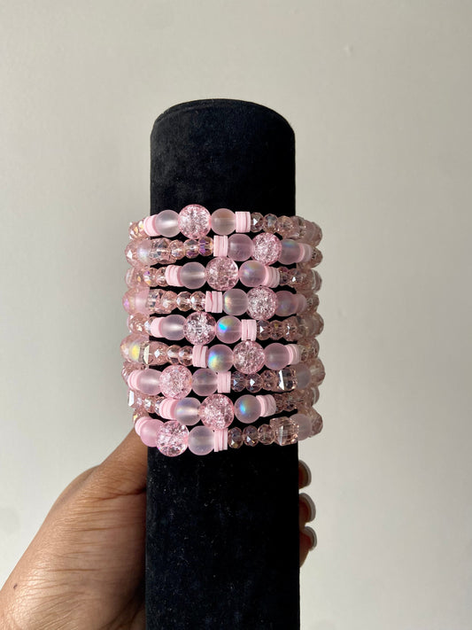 Pretty In Pink Beaded Bracelets