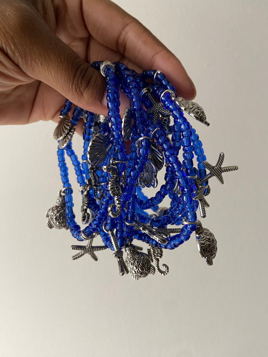 Deep Blue Sea Beaded Bracelets