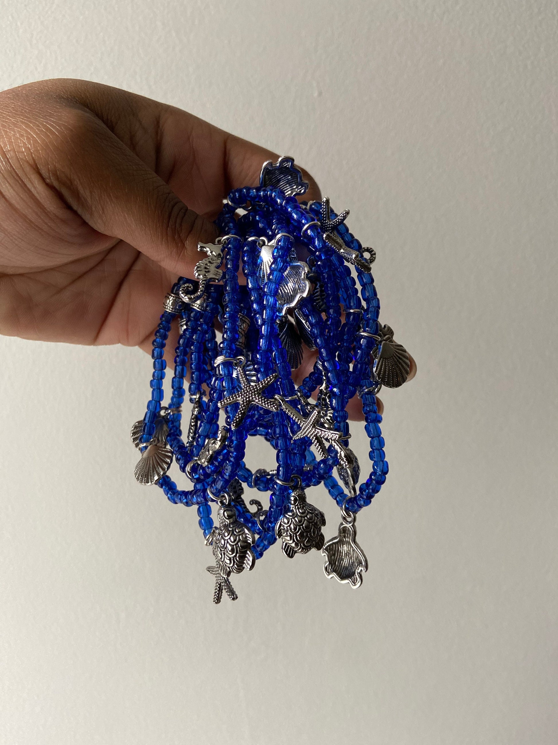 Deep Blue Sea Beaded Bracelets