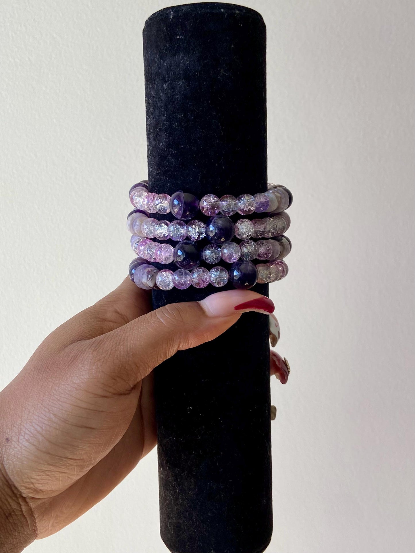 Purple Twilight Beaded Bracelet