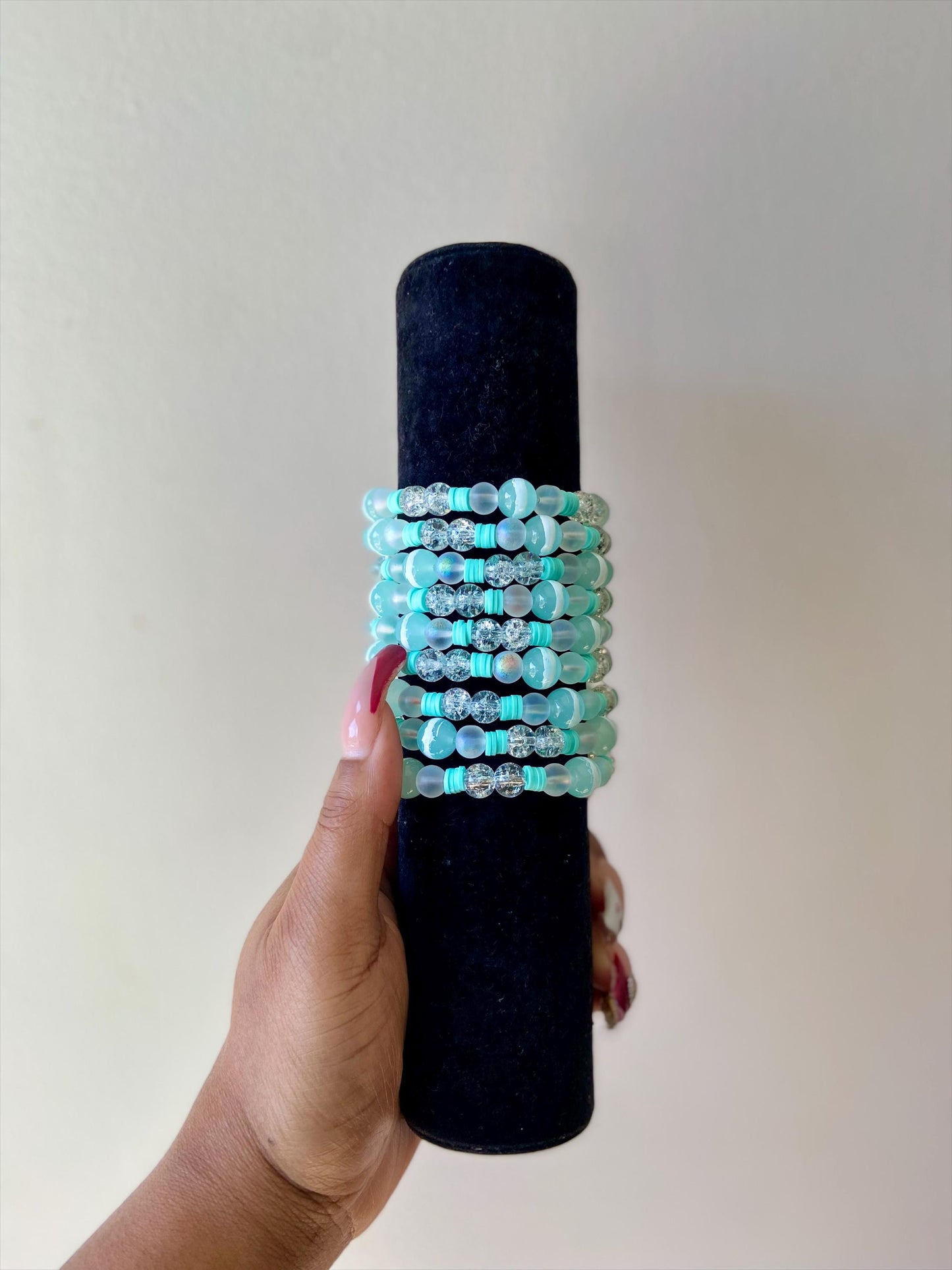 Glacier Glow Beaded Bracelet