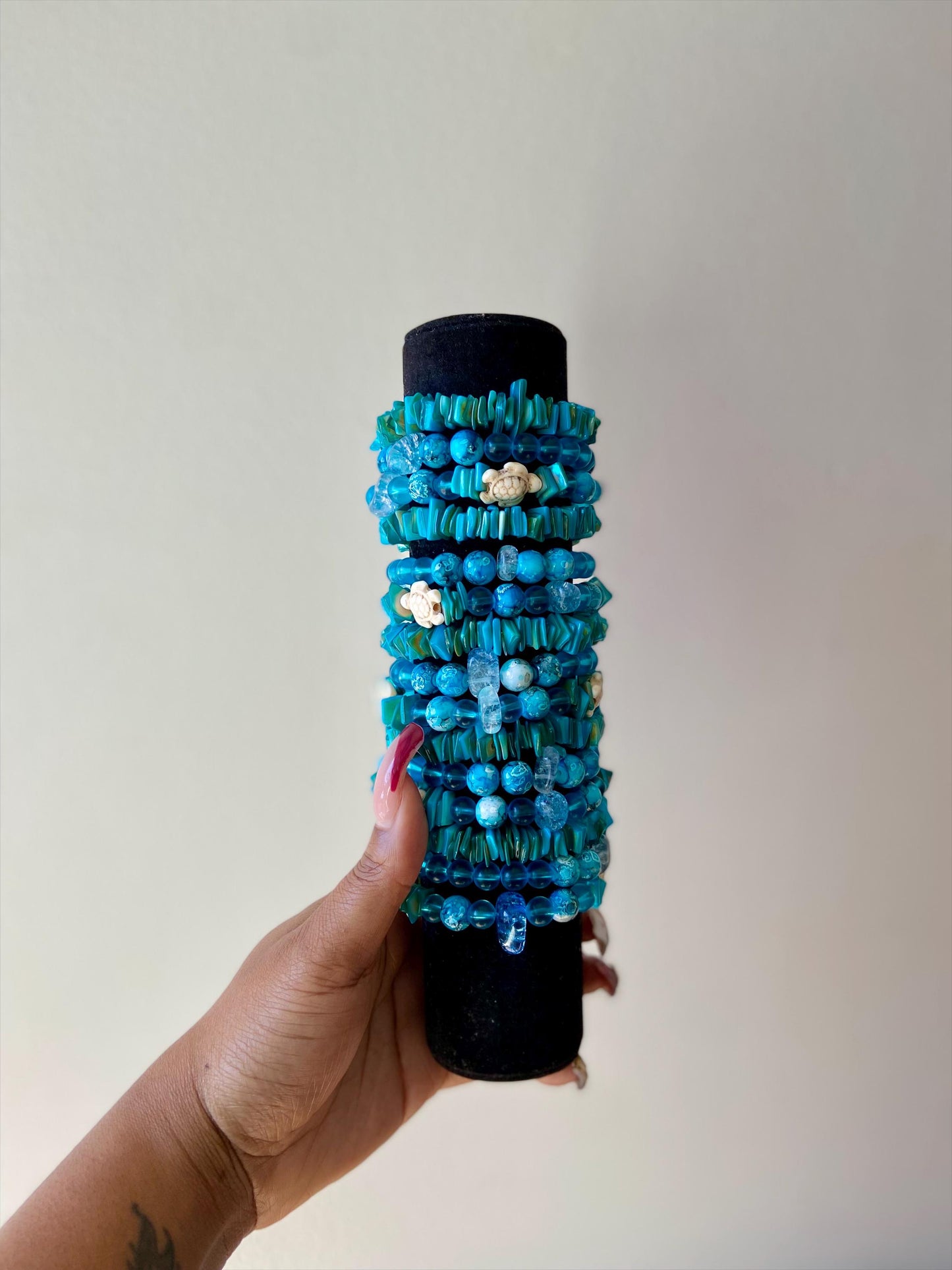 Aqua Dynasty Beaded Bracelet Set