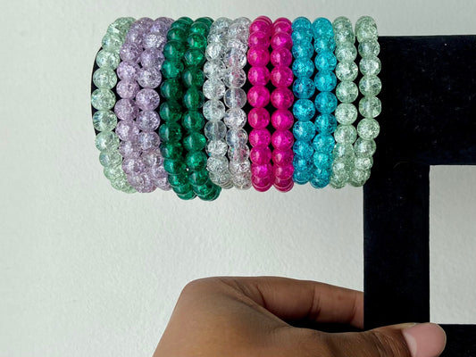 Crackle Beaded Bracelets